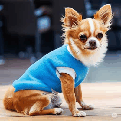 XS Fleece Dog Sweater - Brand New, US Made - Fits Toy Breeds - Blue