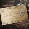 Hand-Made and Hand-Painted OOAK Wood Burned Ouija - Spirit Board - Talking Board with Planchette - 18.75 x 11.75"
