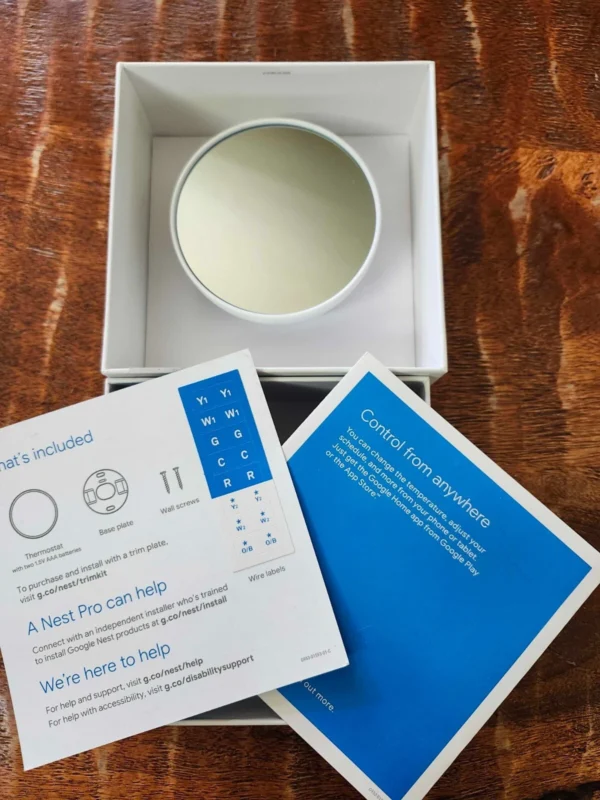 Google Nest G4CVZ Programmable Wi-Fi Thermostat - Snow White - Image 3